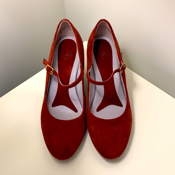 Johnston & Murphy wedges, red - Picture 2 of 10